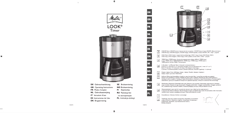 Page n°1 - Manuel utilisateur Melitta Look Timer