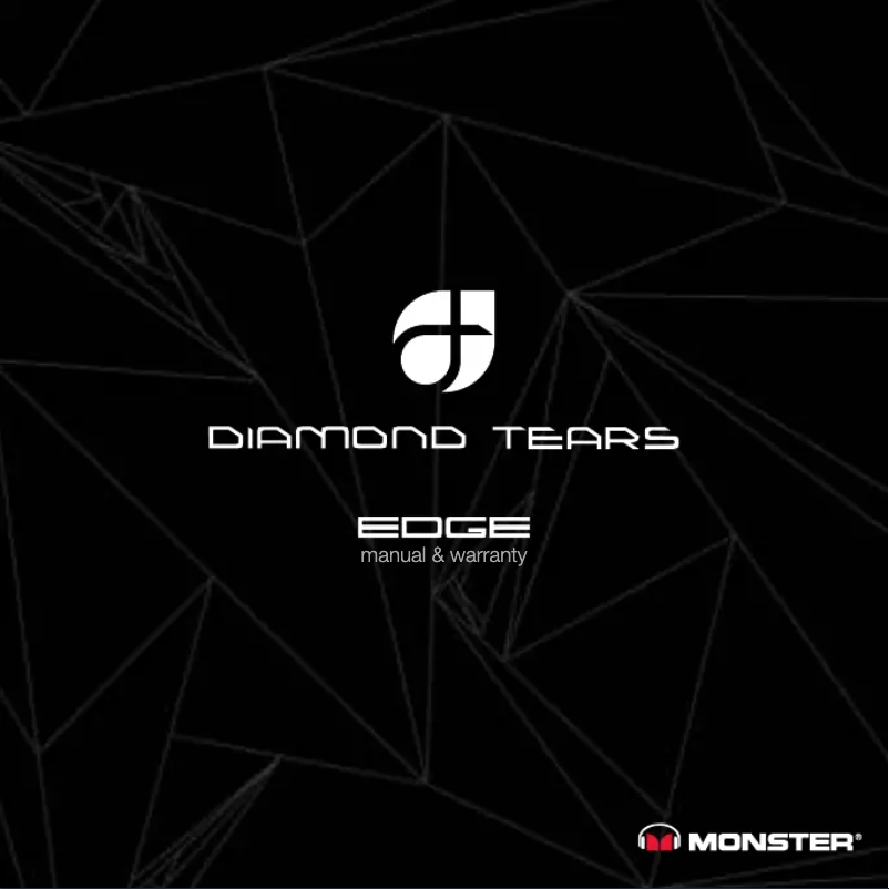 Page 1 de la notice Manuel utilisateur Monster Diamond Tears Edge