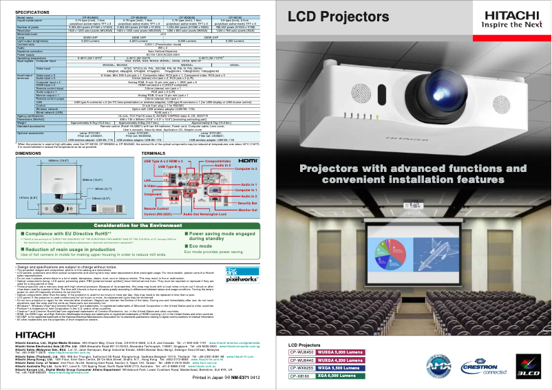 Image de la première page du manuel de l'appareil CP-WU8450