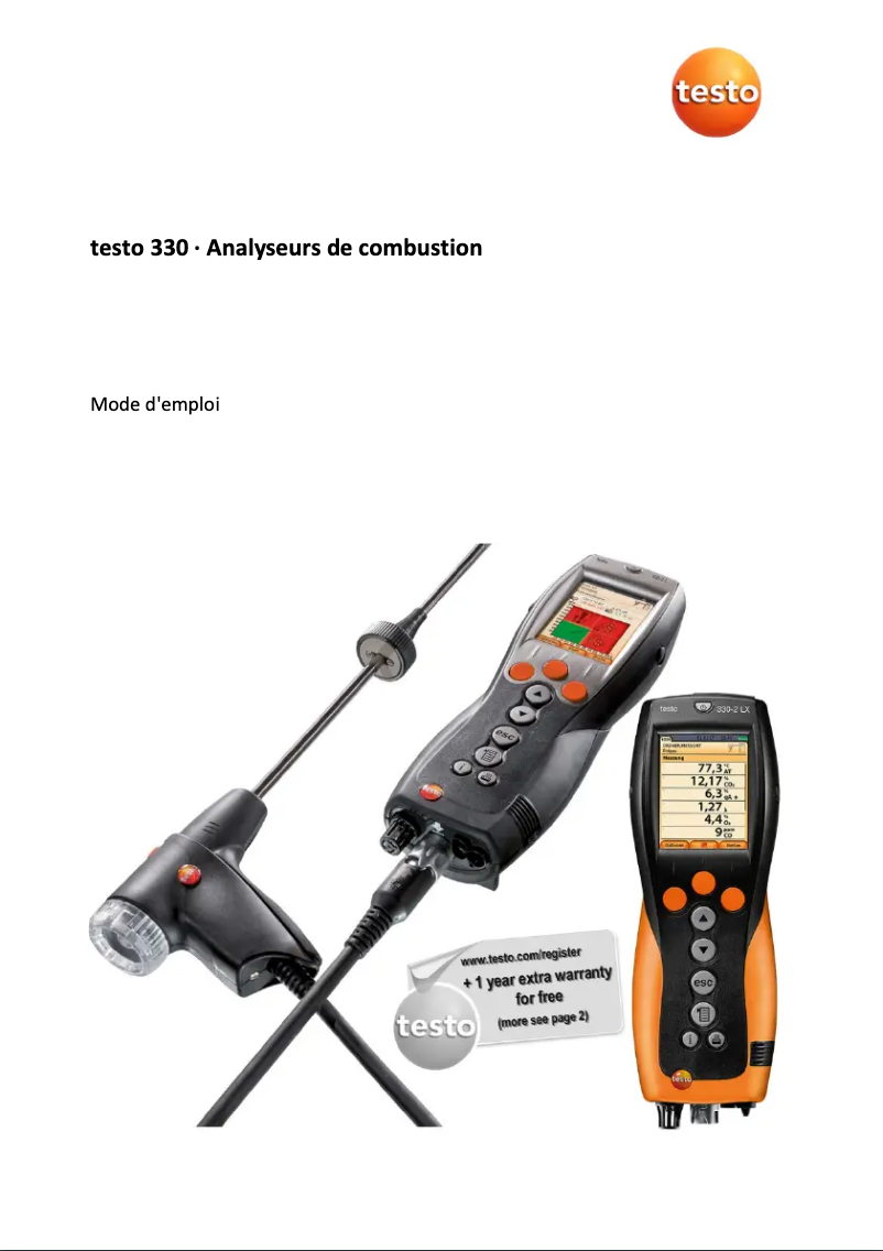 Image de la première page du manuel de l'appareil 330-2 LL