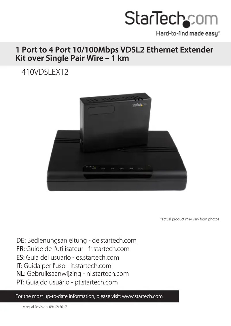 Imagen de la primera página del manual del dispositivo 410VDSLEXT2