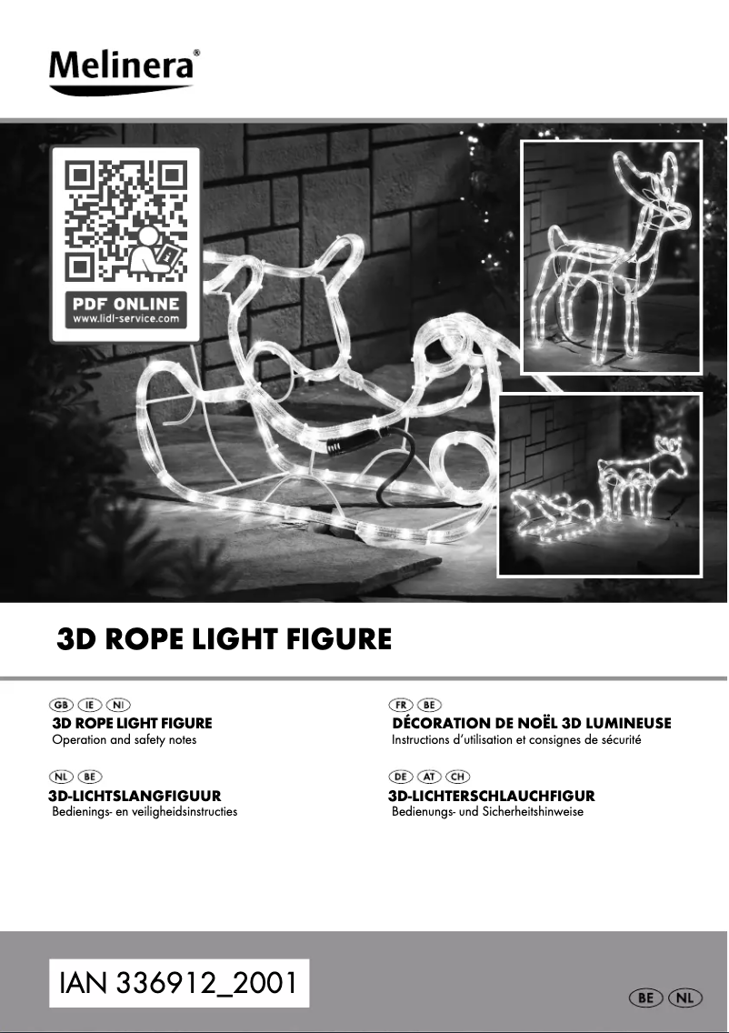 Page 1 de la notice Manuel utilisateur Melinera IAN 336912