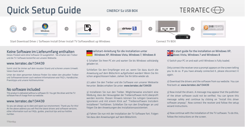 Página 1 del manual Manual de usuario Terratec Cinergy S2 USB BOX 134439