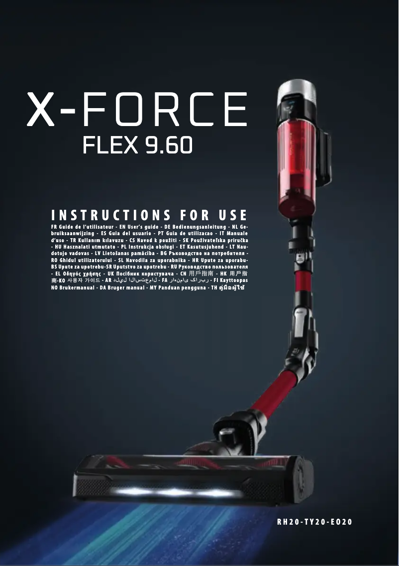 Image de la première page du manuel de l'appareil X-Force Flex 9.60