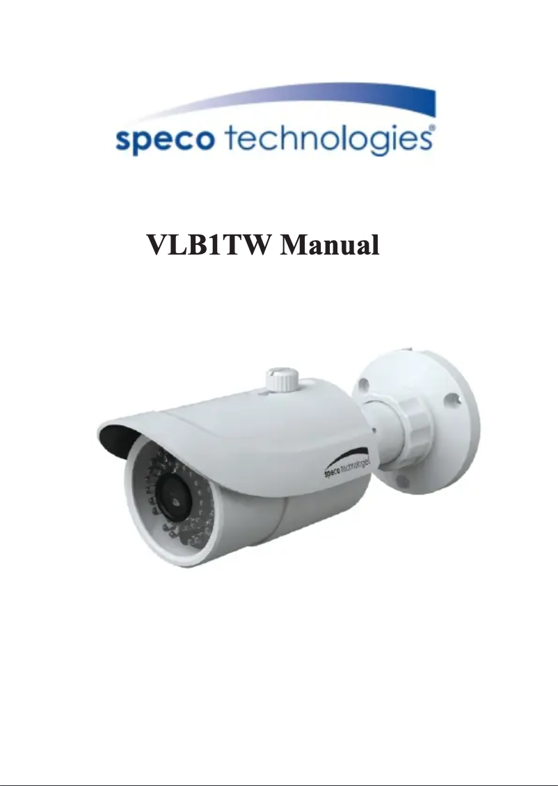 Page 1 de la notice Manuel utilisateur Speco Technologies VLB1TW