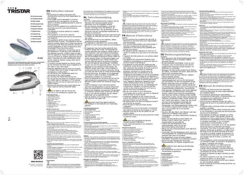 Page 1 de la notice Manuel utilisateur TriStar ST-8152