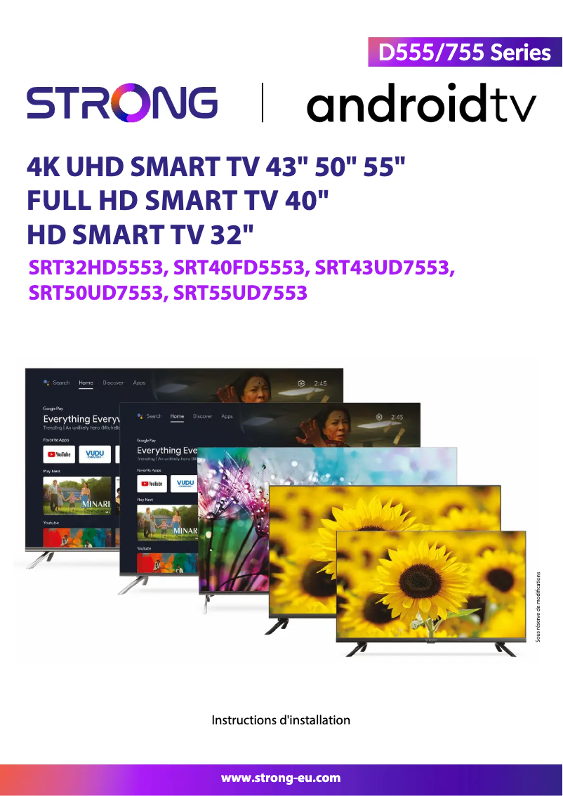 Page 1 de la notice Manuel utilisateur Strong SRT 55UD7553