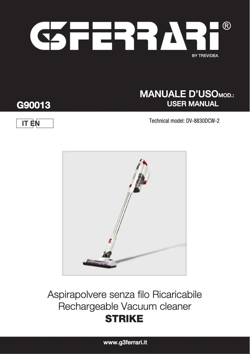 Imagen de la primera página del manual del dispositivo Strike G90013