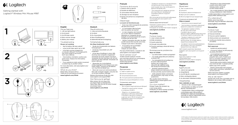 Image de la première page du manuel de l'appareil M187