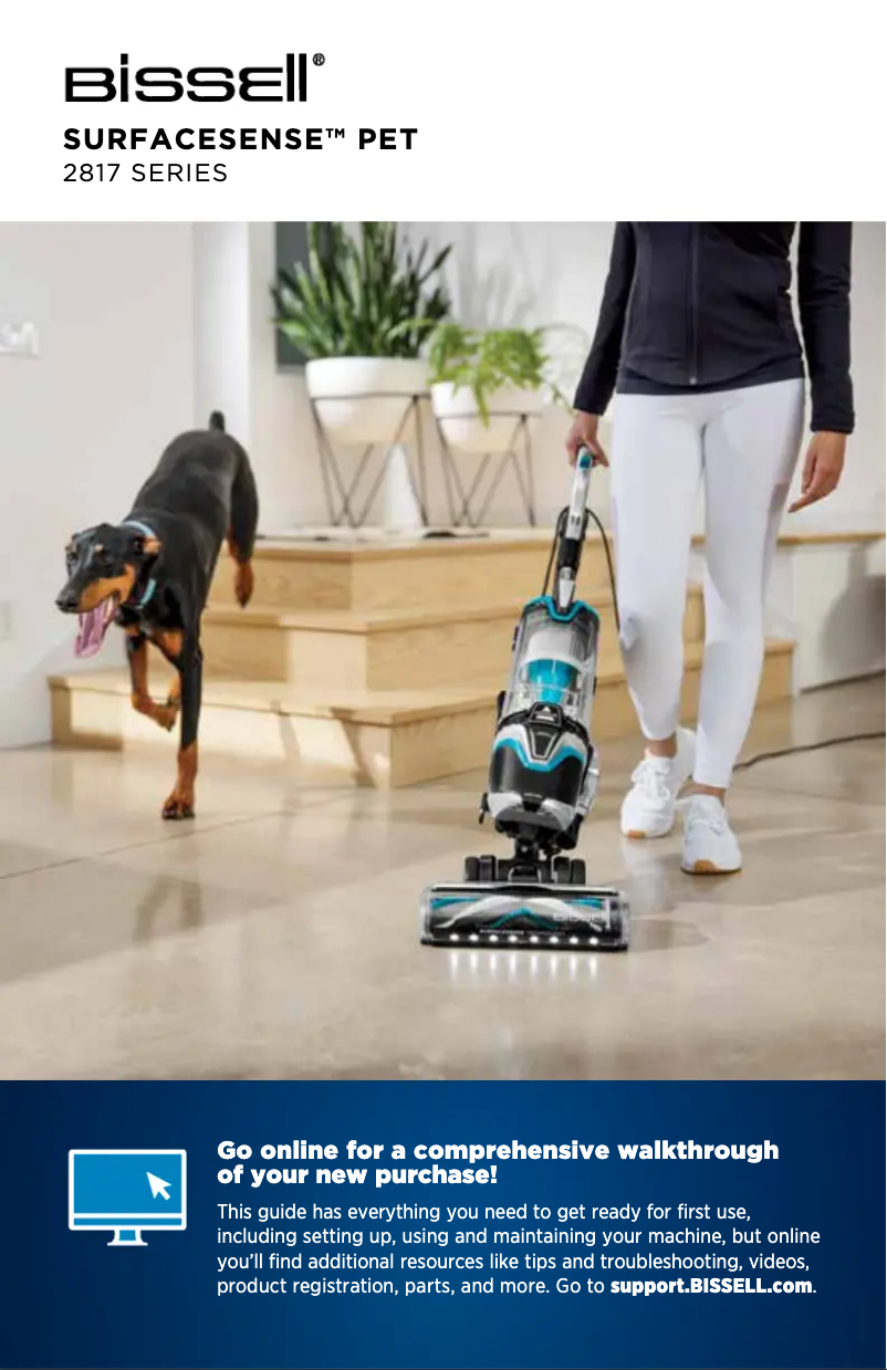 Página 1 del manual Manual de usuario Bissell SurfaceSense Pet 2817B