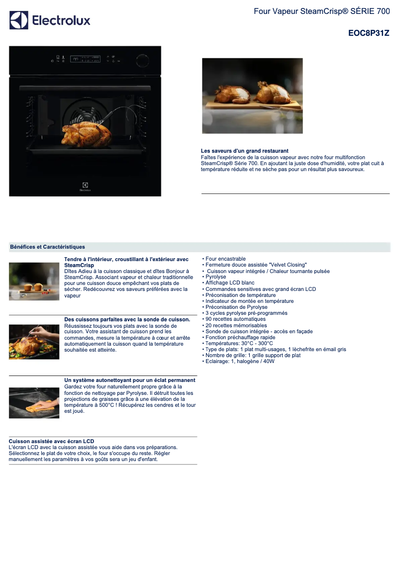 Image de la première page du manuel de l'appareil EOC8P31Z