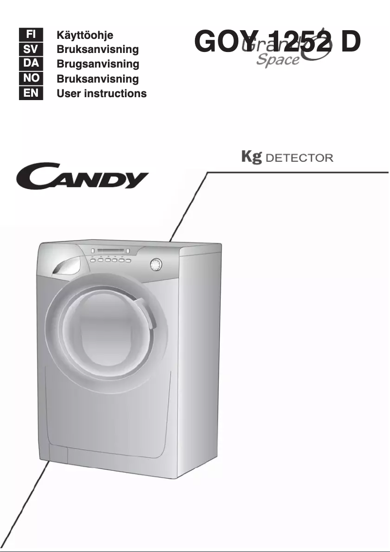 Page 1 de la notice Manuel utilisateur Candy GS 13103D3/1-S