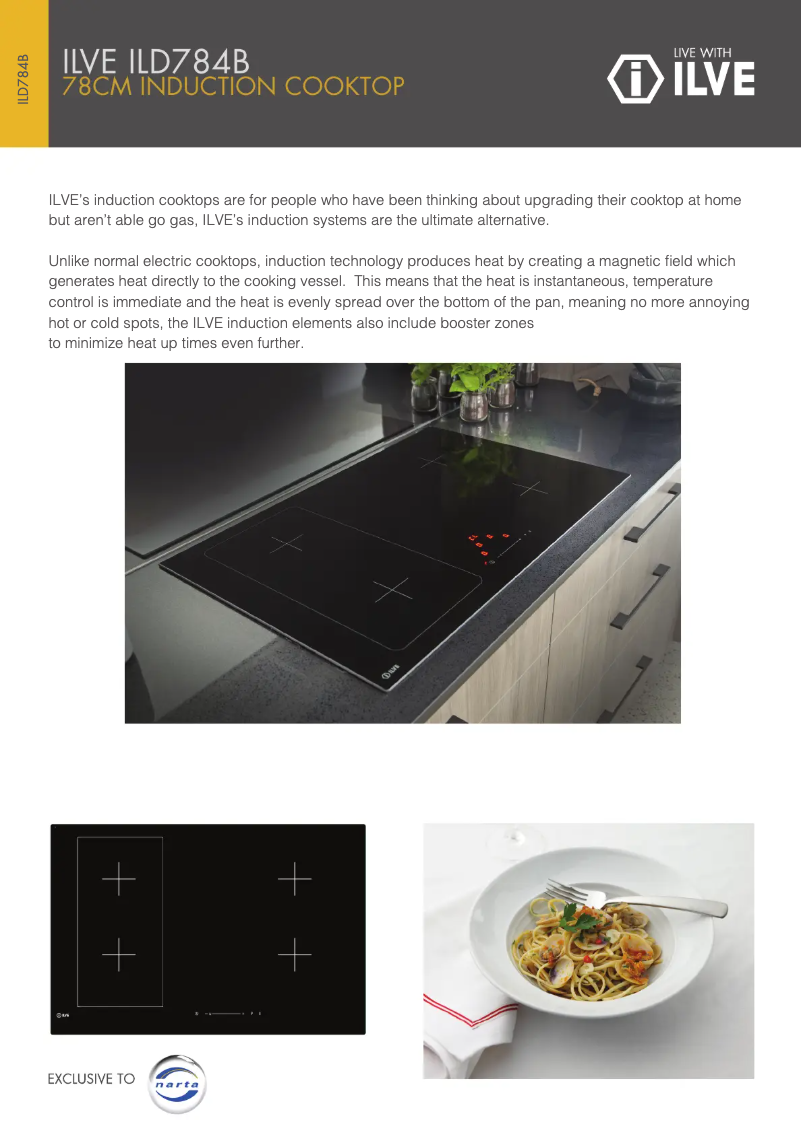 Page 1 de la notice Fiche technique Ilve ILD784B