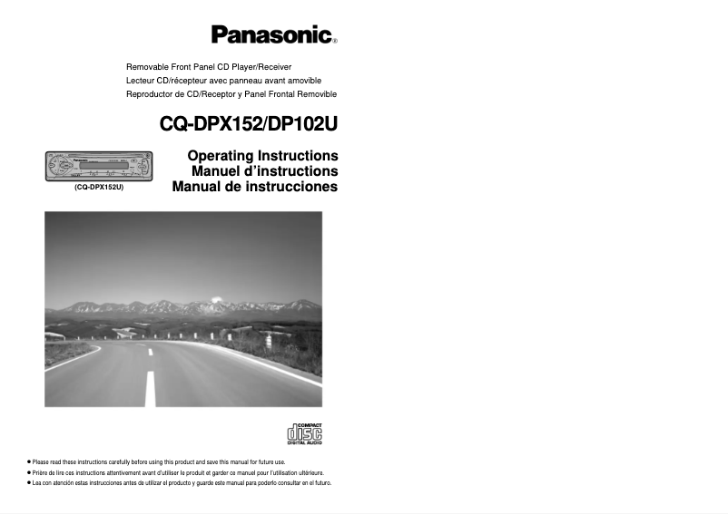 Image de la première page du manuel de l'appareil CQ-DPX152U