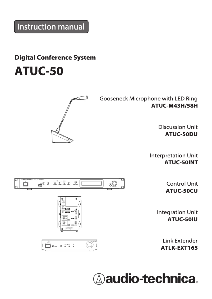 Page 1 de la notice Fiche technique Audio-Technica ATUC-50