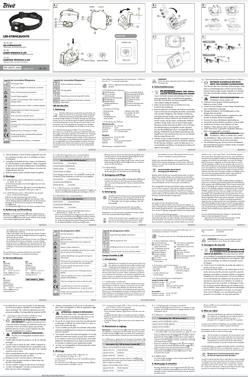 Página 1 del manual Manual de usuario Crivit IAN 345673