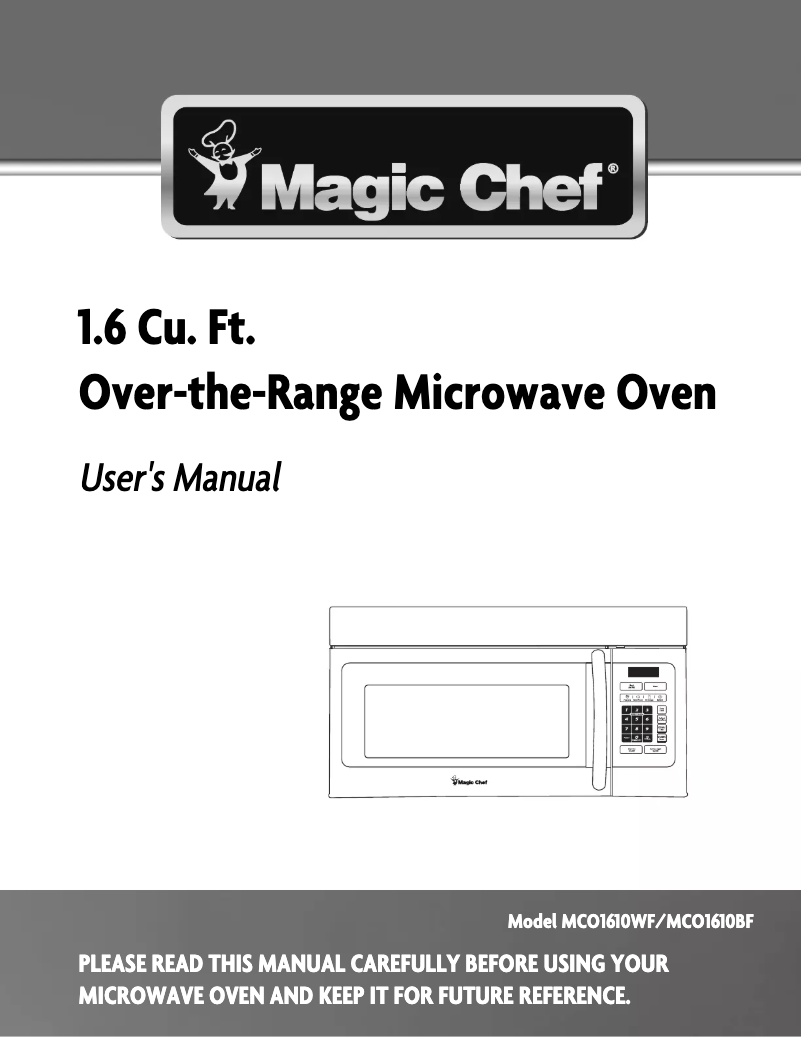 Página 1 del manual Manual de usuario Magic Chef MCO1610BF