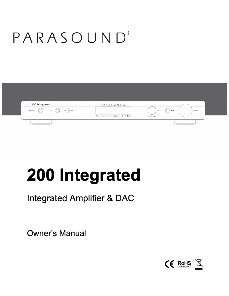 Image de la première page du manuel de l'appareil NewClassic 200 Integrated