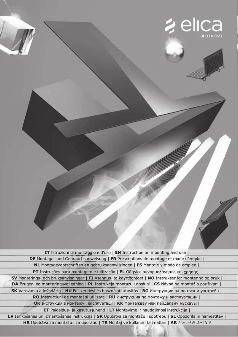 Page 1 de la notice Manuel utilisateur Elica HIDDEN ADVANCE PRF0183971