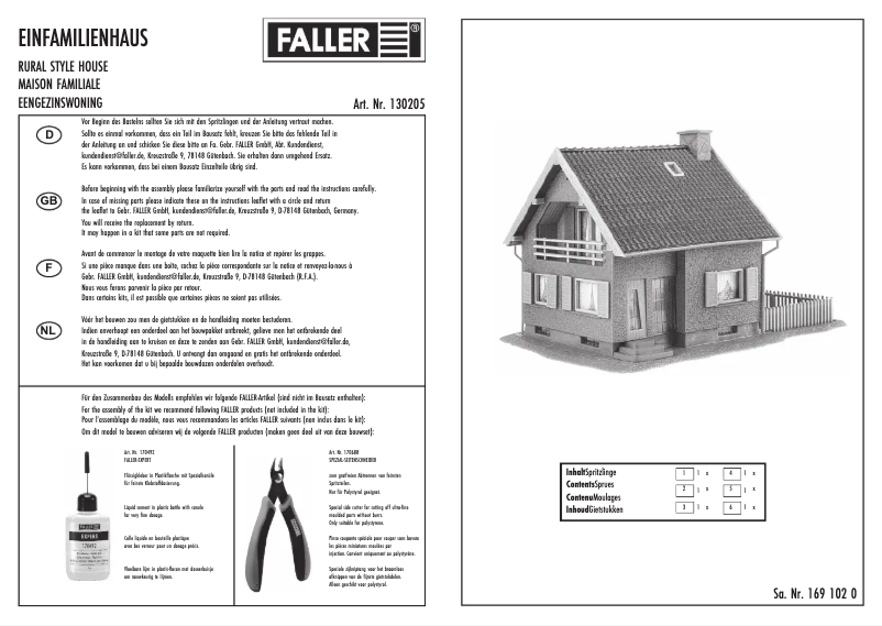Page 1 de la notice Manuel utilisateur Faller 130205