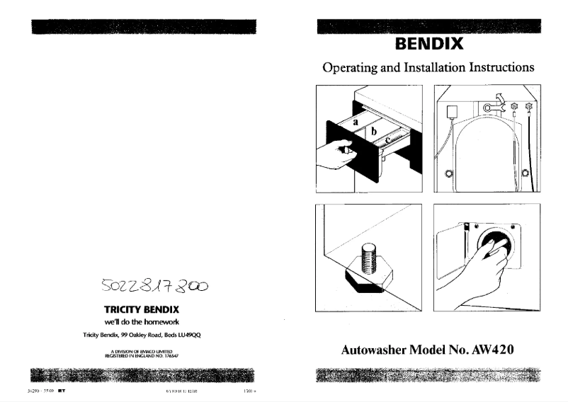 Page n°1 - Manuel utilisateur Bendix AW 420