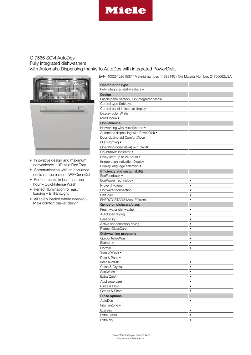 Image de la première page du manuel de l'appareil G 7566 SCVi AutoDos