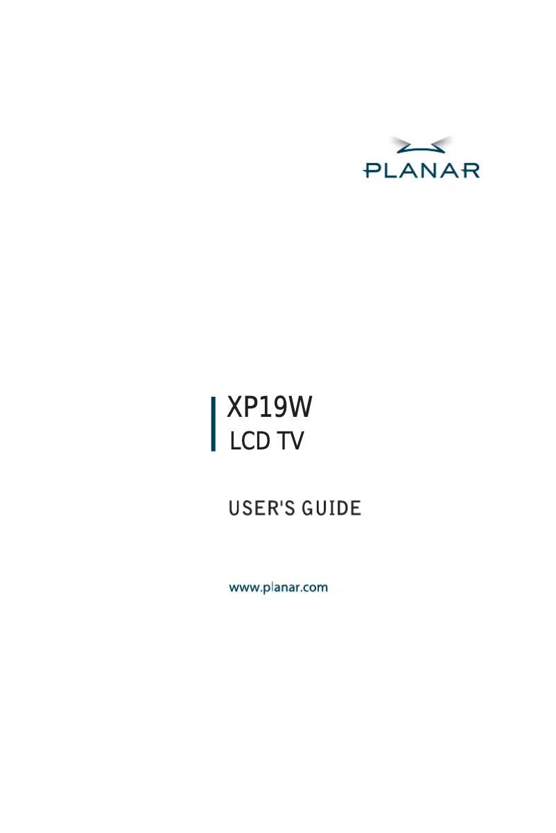 Page 1 de la notice Manuel utilisateur Planar XP19W