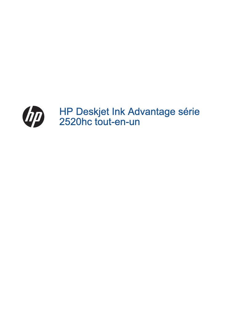 Page n°1 - Manuel utilisateur HP Deskjet Ink Advantage 2520hc