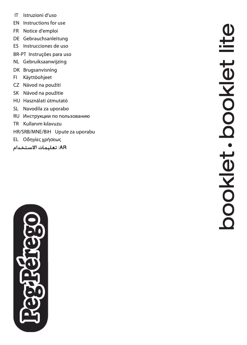 Page 1 de la notice Manuel utilisateur Peg Perego Booklet-Lite