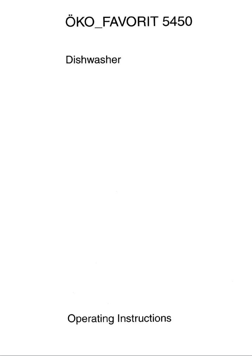 Page 1 de la notice Manuel utilisateur AEG Favorit 5450 W
