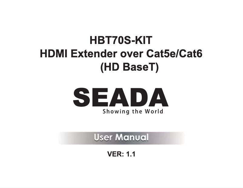 Image de la première page du manuel de l'appareil HBT70S-KIT