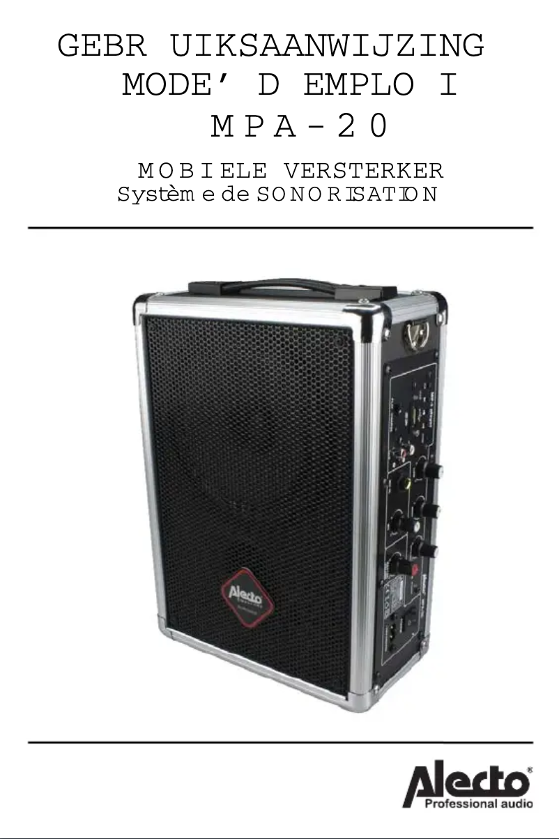 Página 1 del manual Manual de usuario Alecto MPA-20