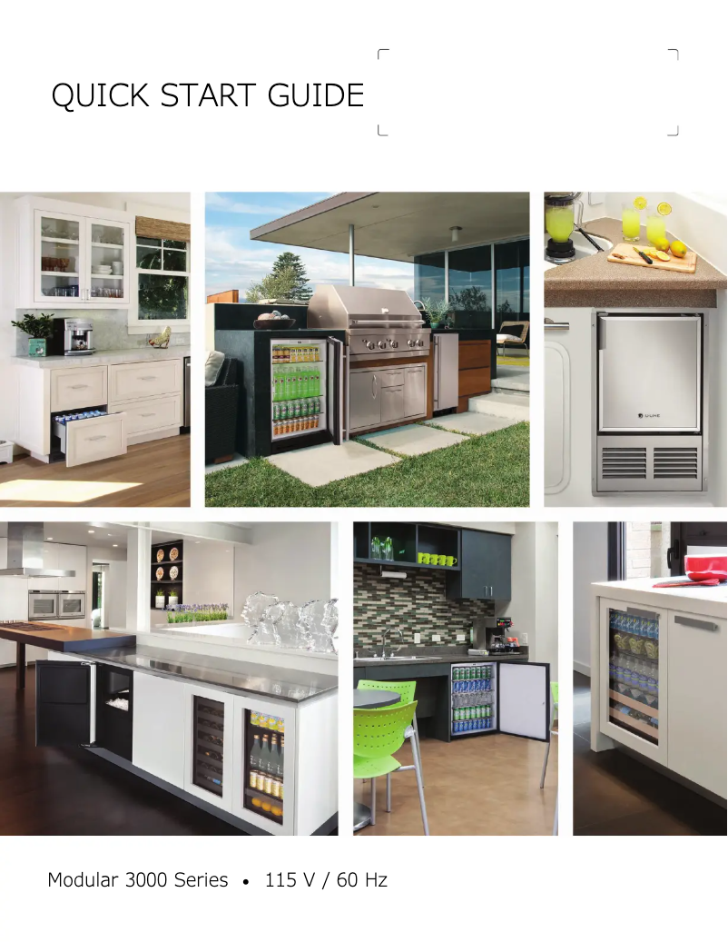 Page n°1 - Guide de démarrage rapide U-Line 3036WCWC