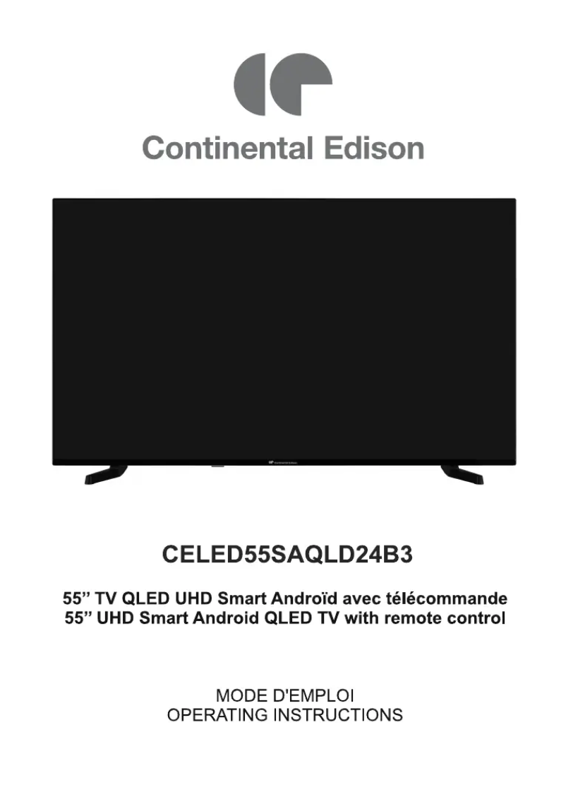 Image de la première page du manuel de l'appareil CELED55SAQLD24B3