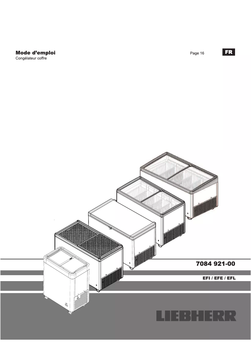 Page 1 de la notice Manuel utilisateur Liebherr EFL 6055