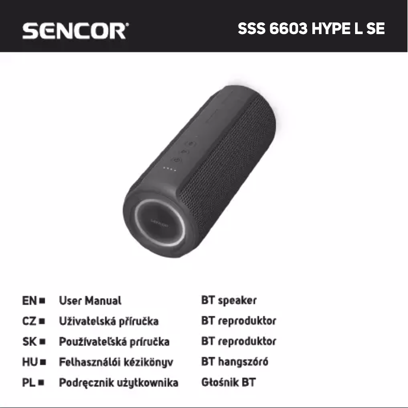 Page 1 de la notice Manuel utilisateur Sencor SSS 6603 HYPE L SE