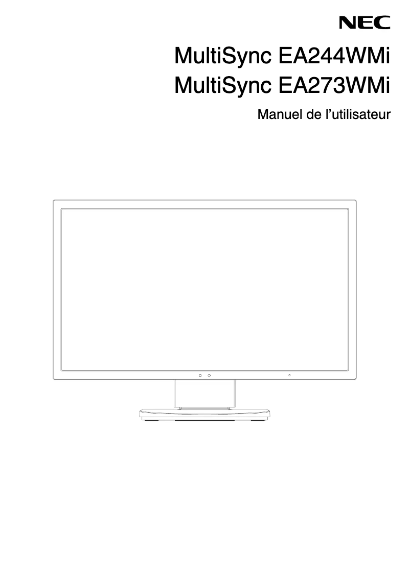 Imagen de la primera página del manual del dispositivo MultiSync EA273WMi