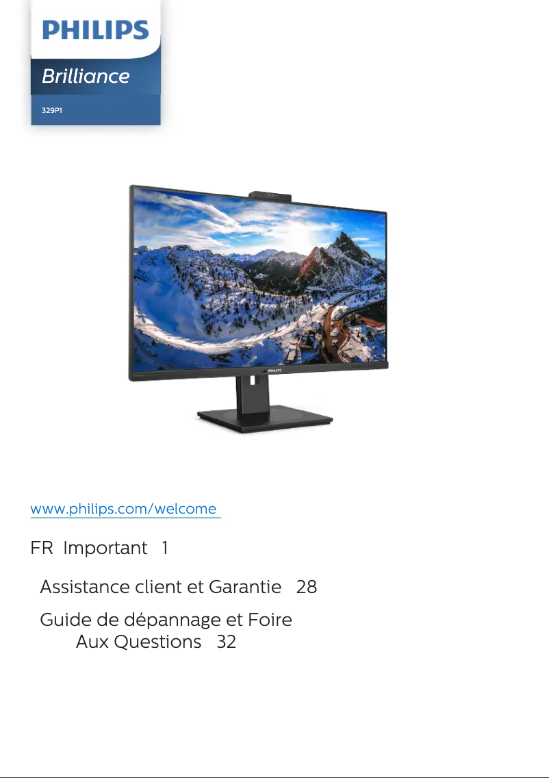 Page n°1 - Manuel utilisateur Philips Brilliance 329P1H
