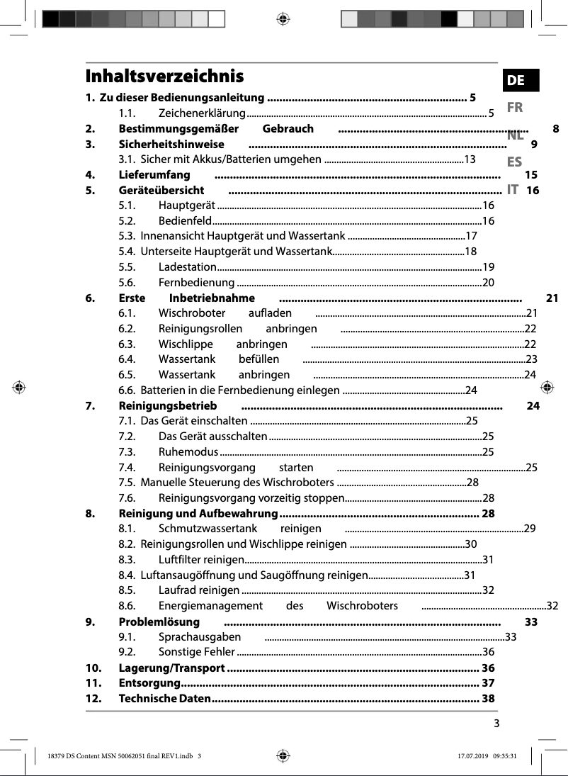 Page n°1 - Manuel utilisateur Medion MD 18379