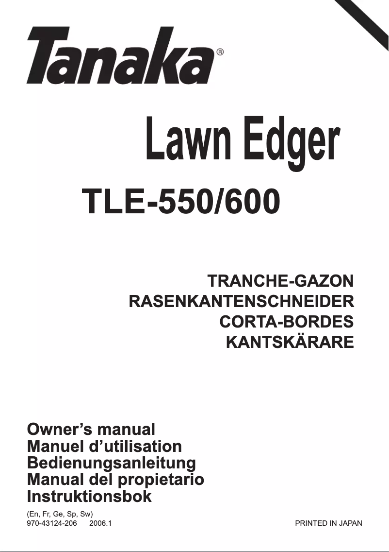 Page 1 de la notice Manuel utilisateur Tanaka TLE-600