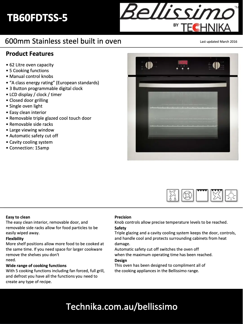 Page 1 de la notice Manuel utilisateur Technika TB60FDTSS-5