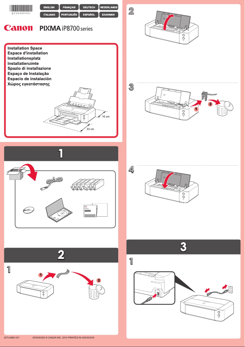 Page n°1 - Manuel utilisateur Canon PIXMA iP8700