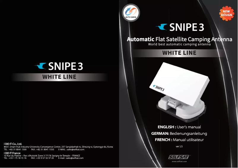 Page 1 de la notice Manuel utilisateur Selfsat Snipe 3R