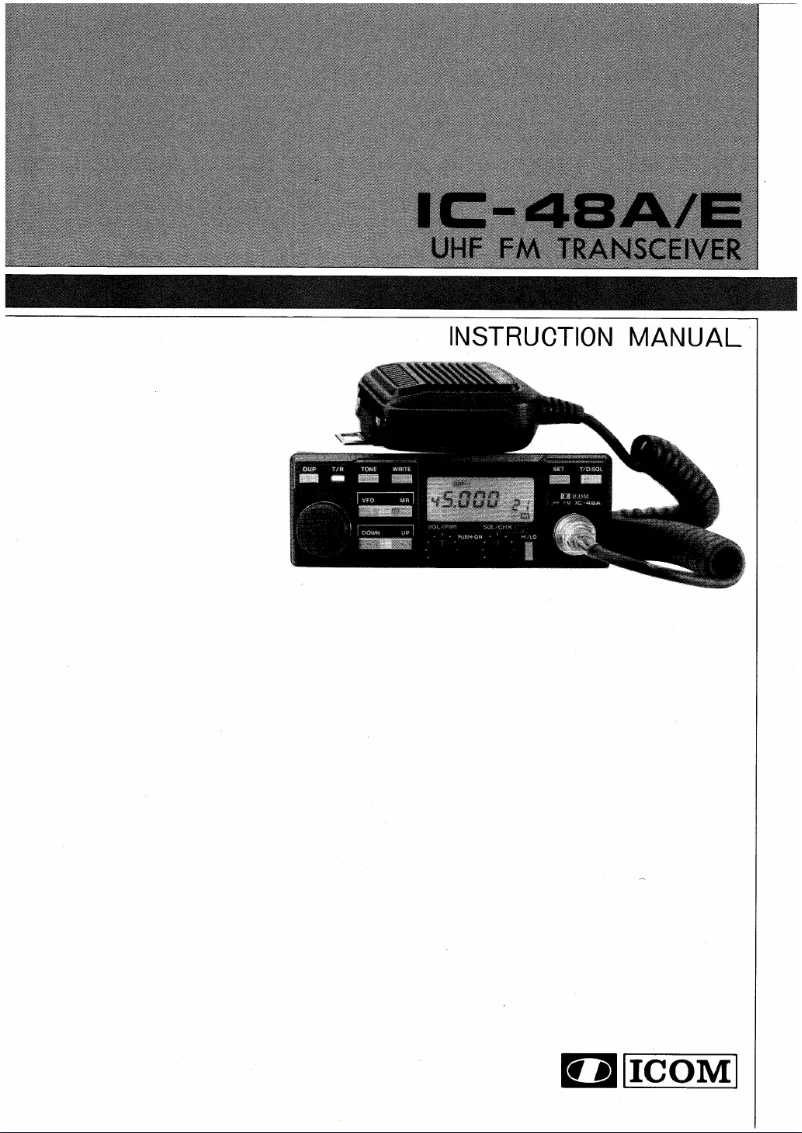 Page 1 de la notice Manuel utilisateur ICOM IC-48A