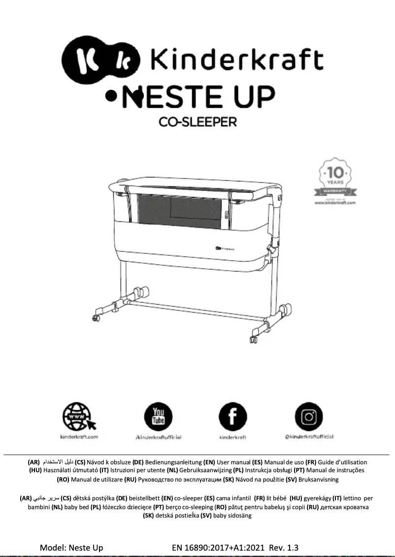 Page 1 de la notice Manuel utilisateur Kindercraft NESTE UP