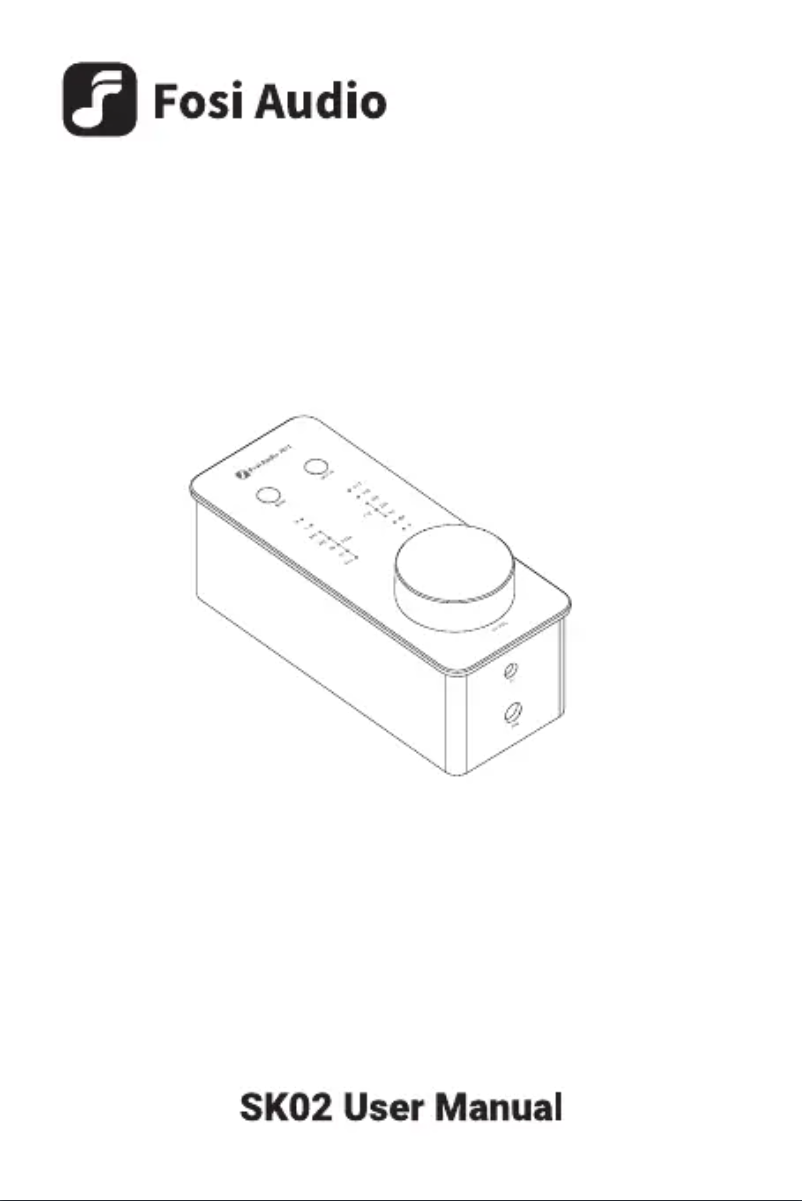 Page n°1 - Manuel utilisateur Fosi Audio SK02