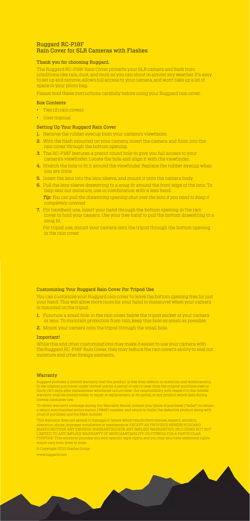 Image de la première page du manuel de l'appareil RC-P18F