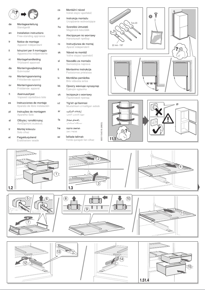 Page 1 de la notice Guide d'installation Siemens KG39N3IDP