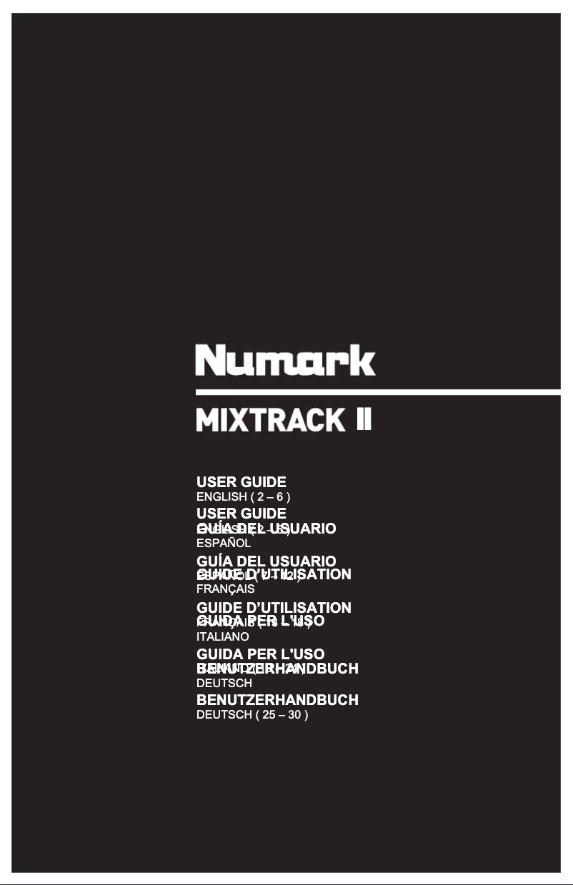 Image de la première page du manuel de l'appareil Mixtrack II