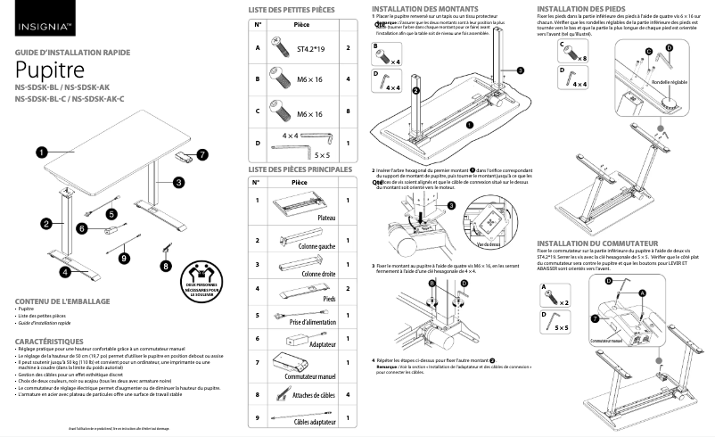 Image de la première page du manuel de l'appareil NS-SDSK-AK
